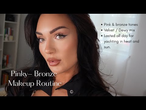 Видео: Процедура макияжа в розово-бронзовых тонах