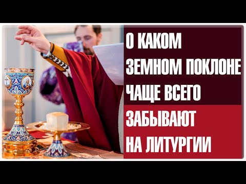 Видео: КОГДА НУЖНО ДЕЛАТЬ ЗЕМНОЙ ПОКЛОН НА ЛИТУРГИИ