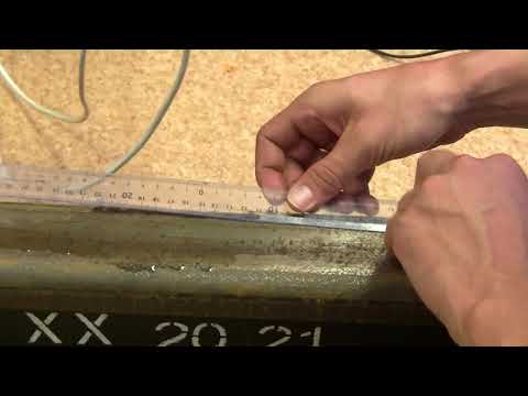 Видео: Запись дефекта ручным ПЭП- 70 координатным устройством  в дефектоскопе  РДМ-12