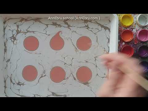 Видео: 1 Эбру - Цветы   рисуем хатип и тюльпан