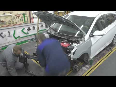Видео: Хендай Солярис. Какие запчасти, такой и ремонт. Body repair after an accident.