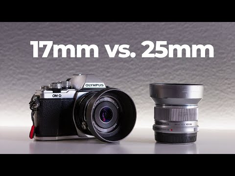 Видео: Olympus 17 мм против 25 мм — [Какой объектив лучше для путешествий?]