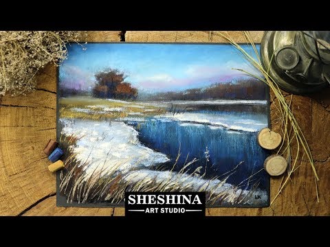 Видео: Как нарисовать весенний пейзаж сухой пастелью  🎨 ВЕСЕННИЙ ПЕЙЗАЖ