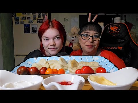Видео: Мукбанг | Пельмени | Обжор Асмр