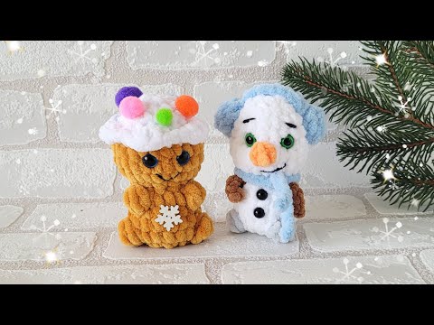 Видео: ⛄МАЛЕНЬКИЙ СНЕГОВИК ИЗ ПЛЮШЕВОЙ ПРЯЖИ ВЯЗАНЫЙ КРЮЧКОМ⛄crochet snowman⛄Schneemann häkeln