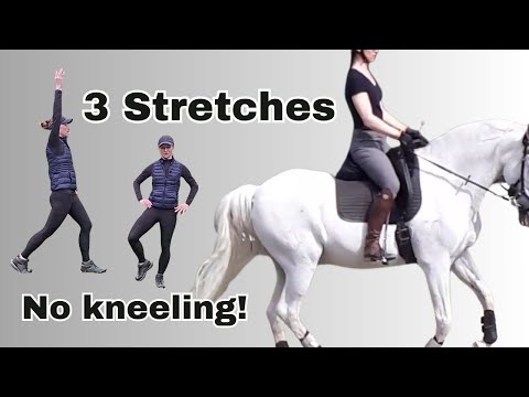 Видео: Три упражнения на растяжку стоя, которые должен попробовать каждый всадник (не на коленях!)