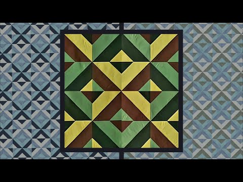 Видео: Пэчворк для начинающих. 3D блок "Решётка" быстрым способом.