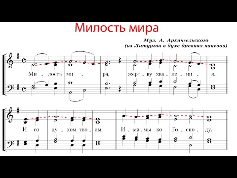 Видео: МИЛОСТЬ МИРА, муз. А. Архангельского - Сопрановая партия