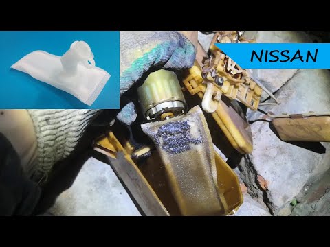 Видео: Замена топливного насоса и фильтра Nissan. Топливный фильтр грубой очистки Ниссан.
