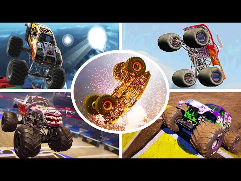 Видео: Сможете ли вы сделать двойное сальто назад в КАЖДОЙ игре Monster Jam?