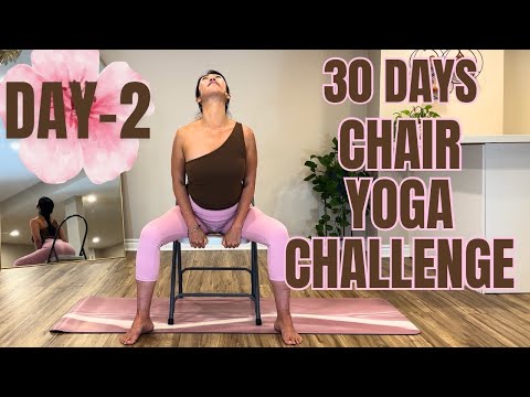 Видео: 💗 День 2 30-дневного марафона йоги на стуле | 🎈 Дышите и расслабляйтесь