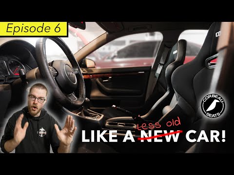 Видео: Установка салона B7 в мой B6 (и гоночных сидений!)