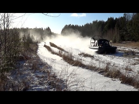 Видео: Первый лёд в ХМАО. Суровое ралли на аэролодке.
