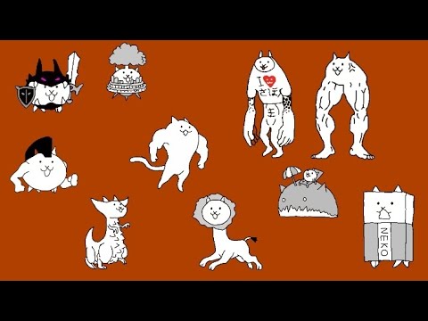 Видео: Обзор всех обычных котов в The Battle Cats(Обзор котов в The Battle Cats #1)