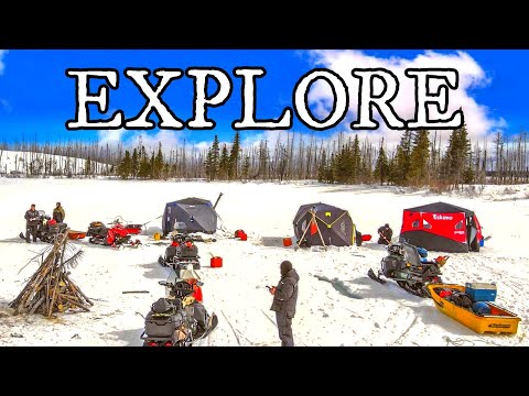 Видео: 4 дня катания на снегоходах по дикой природе Лабрадора: лоси, рыба, горы, зимние палатки и опасны...
