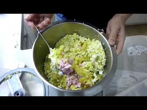 Видео: Нарезка кубиками комбайн Bosch MUM 54251