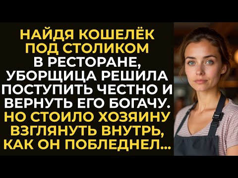 Видео: Найдя кошелёк под столиком в ресторане, уборщица решила вернуть его богачу. Но стоило хозяину...