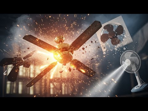 Видео: Камера засняла расплавление потолочного вентилятора