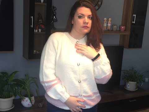 Видео: МК Кофта ( кардиган ) спицами на пуговицах  . Часть 2 отделяем рукава .