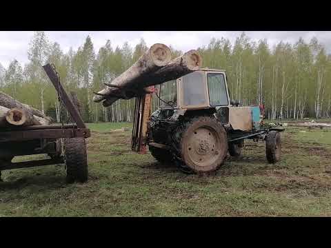 Видео: КУН больше не нужен! 🤔Погрузка брёвен карой👍 на Юмз-6 🚜😃 загрузка леса🌲