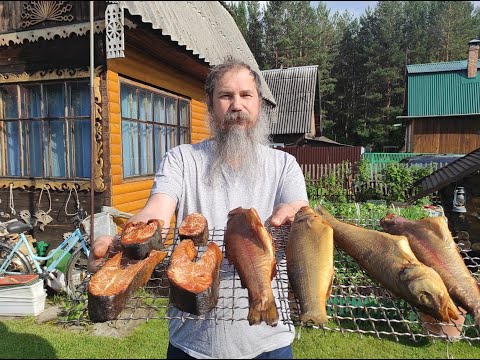 Видео: Копчение рыбы, кета горячего копчения.