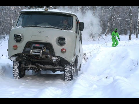 Видео: УАЗ БУХАНКА : ЧТО ОНА ВООБЩЕ МОЖЕТ В СНЕГУ ? Тест - драйв внедорожной резины Я - 192