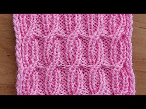 Видео: Красивый узор спицами для туники,, свитера, шапочки , джемпера.