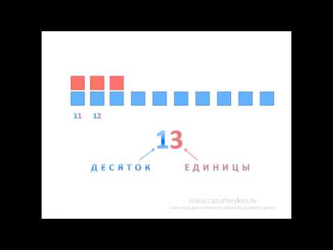 Видео: Числа от 10 до 20. Учимся считать от 10 до 20