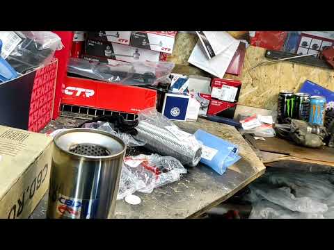 Видео: пламегаситель в KIA RIO III. лямбды легли. обманка не работает. катализатор пропал. гайки прикипели.