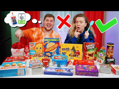 Видео: выбери Правильную ВКУСНЯШКУ чтобы сделать СЛАЙМ челлендж!