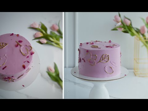 Видео: Просто и эффектно! Кремовый декор торта
