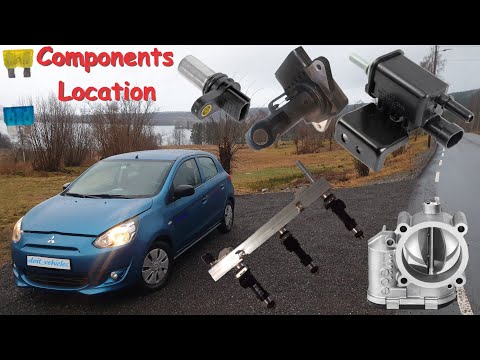 Видео: Расположение ВСЕХ компонентов двигателя 1.0 Mitsubishi Mirage Space Star (2012 - 2016)