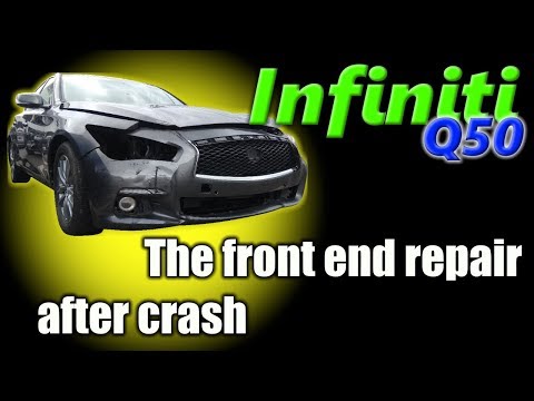 Видео: Infiniti Q50. Body repair. Ремонт кузова.