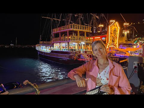 Видео: 5❗️Алания - порт Марина, Красная Башня, бульвар Ататюрк #алания #турция #отдых #море #cat 