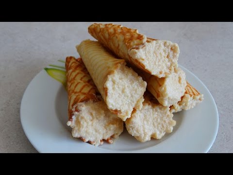 Видео: Вафельные трубочки с кремом (в советской вафельнице)