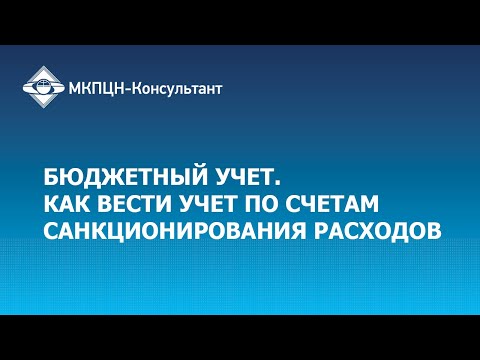 Видео: Бюджетный учет. Как вести учет по счетам санкционирования расходов