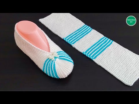 Видео: Легкий и красивый вязание тапочки