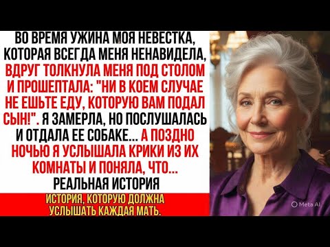 Видео: «НЕ ЕШЬТЕ, ЧТО ВАМ ПОДАЛ СЫН», — прошептала невестка. Я отдала еду СОБАКЕ. А ночью раздались КРИКИ…