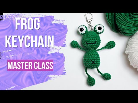 Видео: Crochet Tutorial: Frog Keychain | Easy Amigurumi for Beginners|Мастер-класс:Брелок Лягушонок Крючком