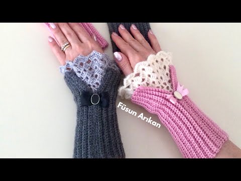 Видео: ВЯЗАННЫЕ КРЮЧКОМ ПЕРЧАТКИ БЕЗ ПАЛЬЦЕВ В СТИЛЕ VICTORIA / МОДЕЛЬ БРАСЛЕТА