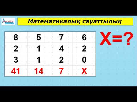 Видео: Заңдылыққа есеп | Математикалық сауаттылық. ҰБТ | Альсейтов А.Г