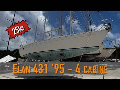 Видео: Отличный Elan 431 '95 за 25k на Antigua, English harbor