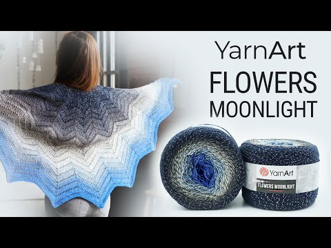 Видео: Обзор пряжи Фловерс Мунлайт Ярнарт / Flowers Moonlight Yarnart