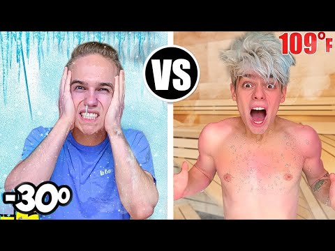 Видео: ГОРЯЧАЯ vs ХОЛОДНАЯ КОМНАТА ЧЕЛЛЕНДЖ