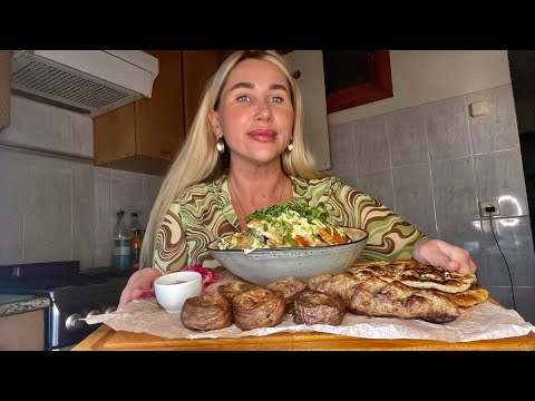 Видео: Мукбанг/Мясная тарелка/люля-кебаб/