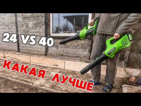 Видео: Обзор и тест аккумуляторных воздуходувок Greenworks