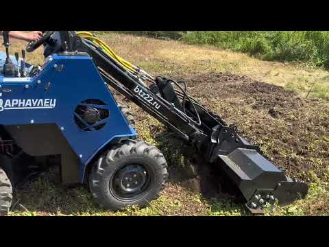 Видео: Как заработать 1млн рублей на мини-погрузчике "Барнаулец 500" за сезон / Работаем почвофрезой