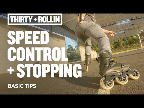 Видео: Как контролировать скорость и тормозить на роликовых коньках | Советы по катанию на роликовых кон...