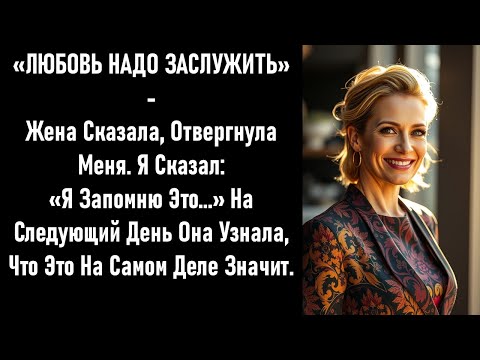 Видео: «Любовь нужно заслужить» — сказала она, отвергнув меня. Я сказал: «Я запомню это…» На следующий день