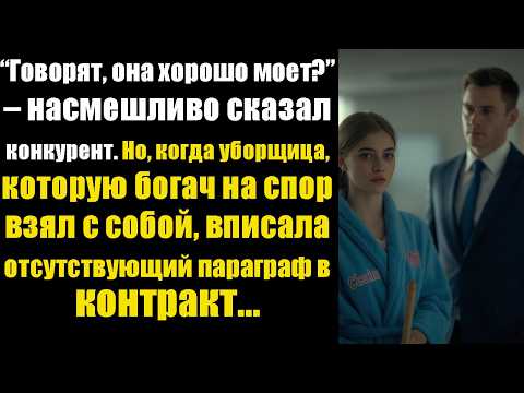 Видео: “Говорят, она хорошо моет?” – насмешливо сказал конкурент. Но, когда уборщица, которую богач на спор